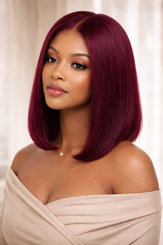 Burgundy Sleek Bob – Full Frontal (99J)