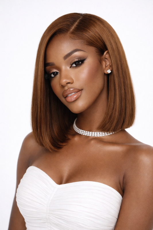 Classic Brown Sleek Bob – Full Frontal (#4)